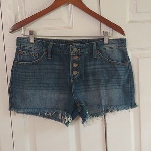 Lucky Brand cut off shorts with exposed button size 29